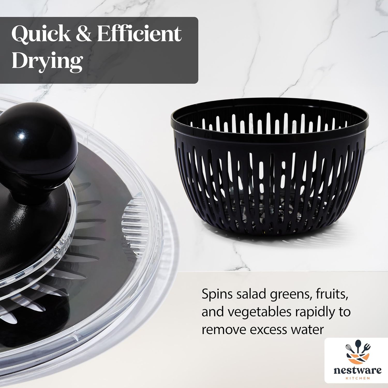Nestware Kitchen Stainless Steel Salad Spinner - 5L 5