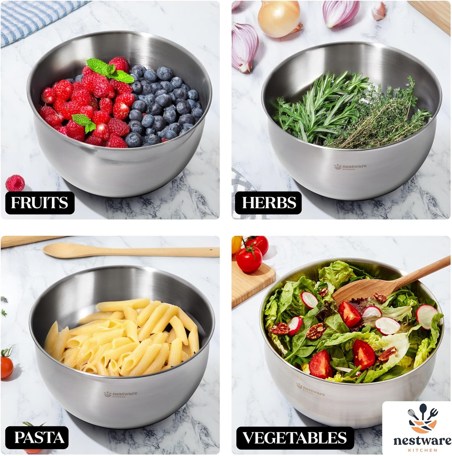 Nestware Kitchen Stainless Steel Salad Spinner - 5L 4