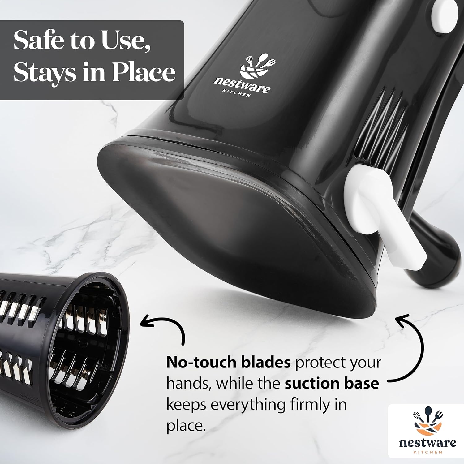 Nestware Kitchen Rotary Cheese Grater - 5 Blades 6