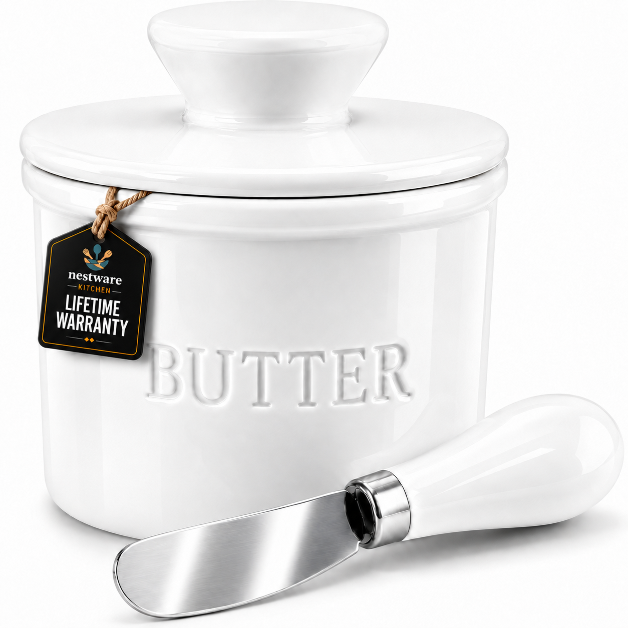 Nestware Kitchen Butter Crock with Knife